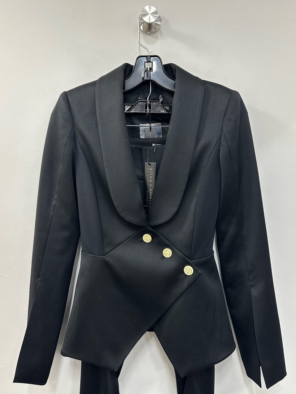 Alice & Olivia The Sculpt Asymmetric Blazer